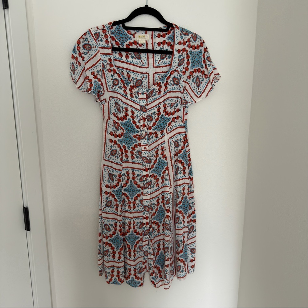 Anthropologie Maeve Preslin Multicolor Knee Length Dress Size 2 Women’s - Picture 2 of 10